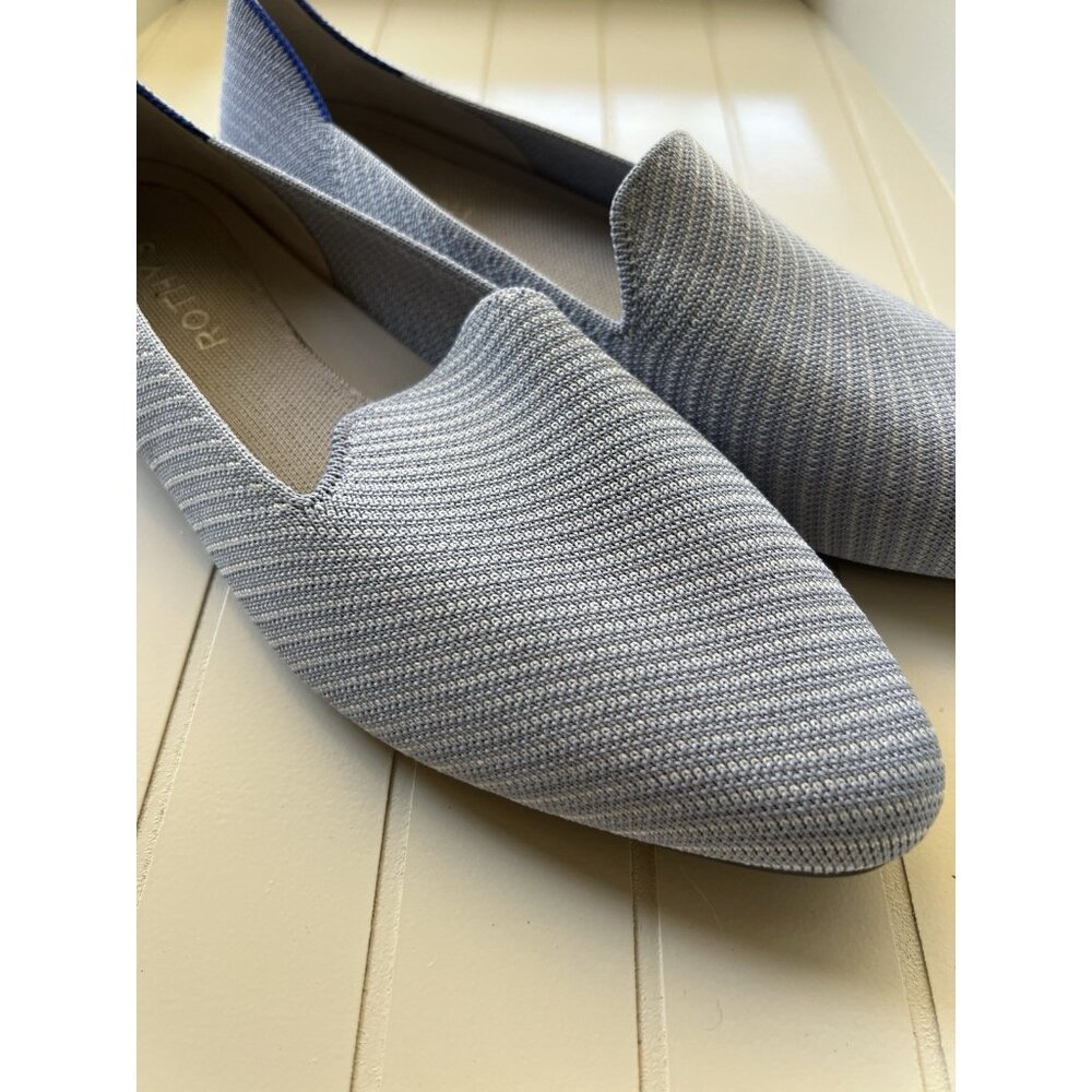 Rothy's Slip On Loafer Walking Shoes Light Periwinkle Blue Size 9 - Picture 9 of 11